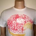 Pink Donut White Tshirt For Men Food Tee Sugar..