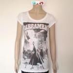 3d Burnout T Shirt, White And Black Tee With Big..